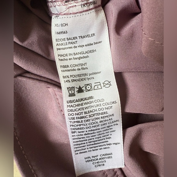 Eddie Bauer Traveler Ankle Pants in Mauve Size XS - Picture 7 of 10